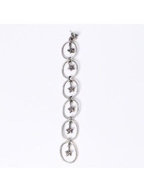 Chrome Hearts Paper Oval Star Drop Single Earrings
